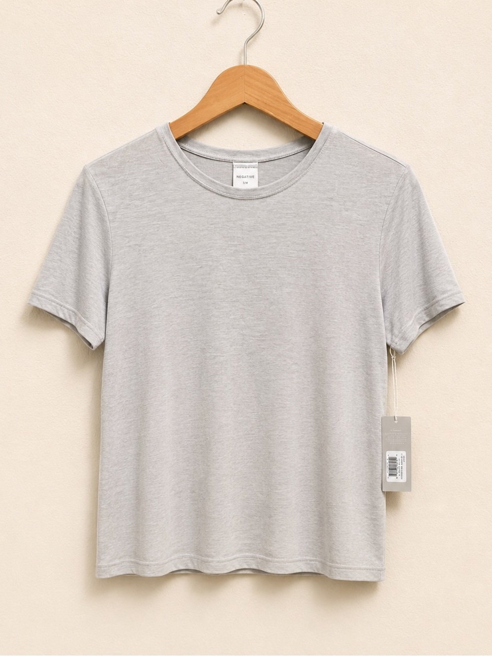 Negative Underwear Heather Gray Fino Featherweight Cashmere Blend Boyfriend Tee - Picture 5 of 10